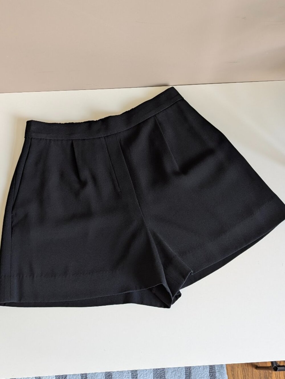 Aritzia Babaton Black Pleated Dress Short with elastic waist